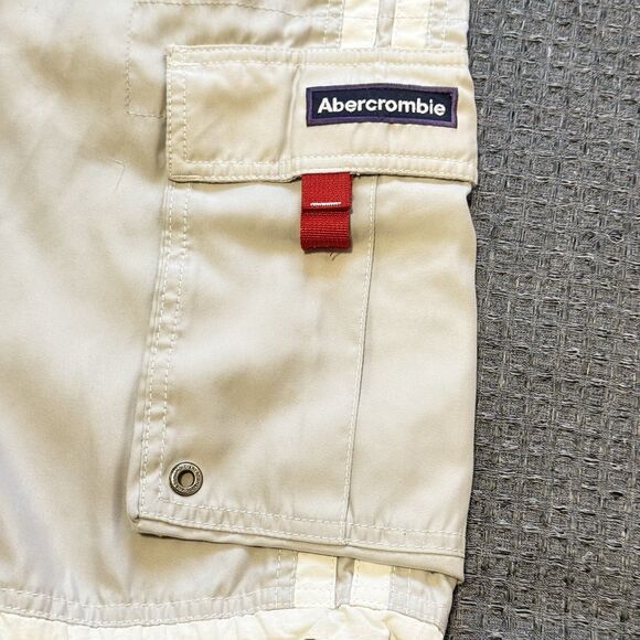 Vintage Y2K Abercrombie & Fitch Tuggers Swim Board Shorts Mens Large W36 Red Tab - Picture 4 of 12